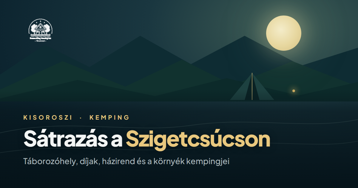 Kisoroszi kemping: sátrazás a Szigetcsúcs Táborozóhelyen, Dunacsillag blogborító